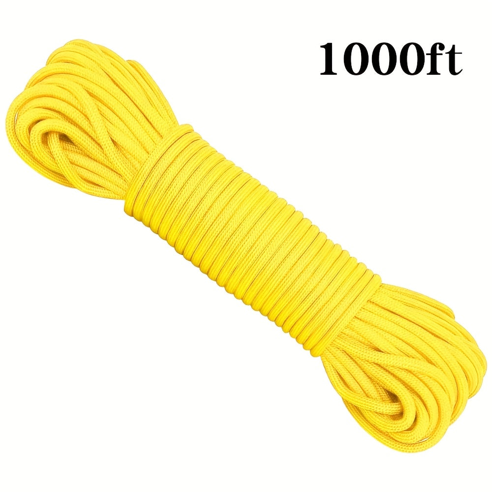 50ft-1000ft Heavy Duty 4mm Nylon Cord with 7 Strands Core Multipurpose Cloth Rope Cord for Clothes Drying, Tent Binding & DIY Crafts, BEKRVIO