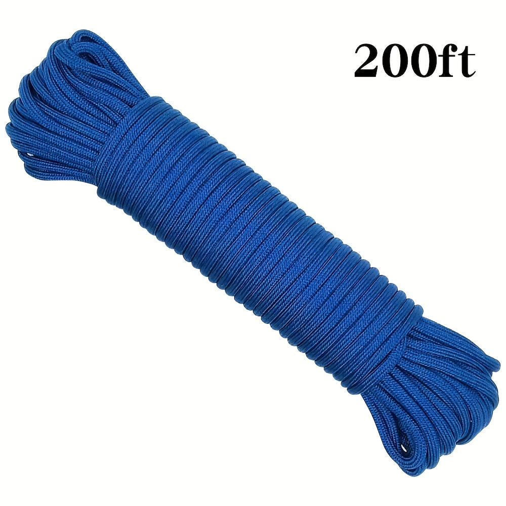 50ft-1000ft Heavy Duty 4mm Nylon Cord with 7 Strands Core Multipurpose Cloth Rope Cord for Clothes Drying, Tent Binding & DIY Crafts, BEKRVIO