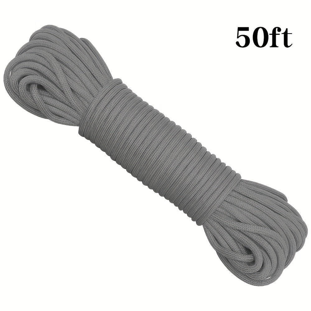 50ft-1000ft Heavy Duty 4mm Nylon Cord with 7 Strands Core Multipurpose Cloth Rope Cord for Clothes Drying, Tent Binding & DIY Crafts, BEKRVIO