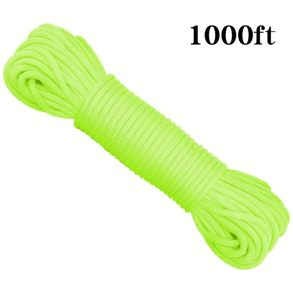 50ft-1000ft Heavy Duty 4mm Nylon Cord with 7 Strands Core Multipurpose Cloth Rope Cord for Clothes Drying, Tent Binding & DIY Crafts, BEKRVIO