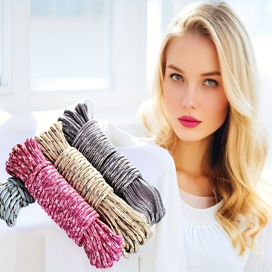 Nylon Clothesline | 65ft Multi-Functional Anti-Slip Rope | Durable & Versatile for Camping, Balcony Drying | Multi-Color with Secure Grip Design | Ideal for Hanging Clothes & Bundling, Rope for Crafts, Clotheslines