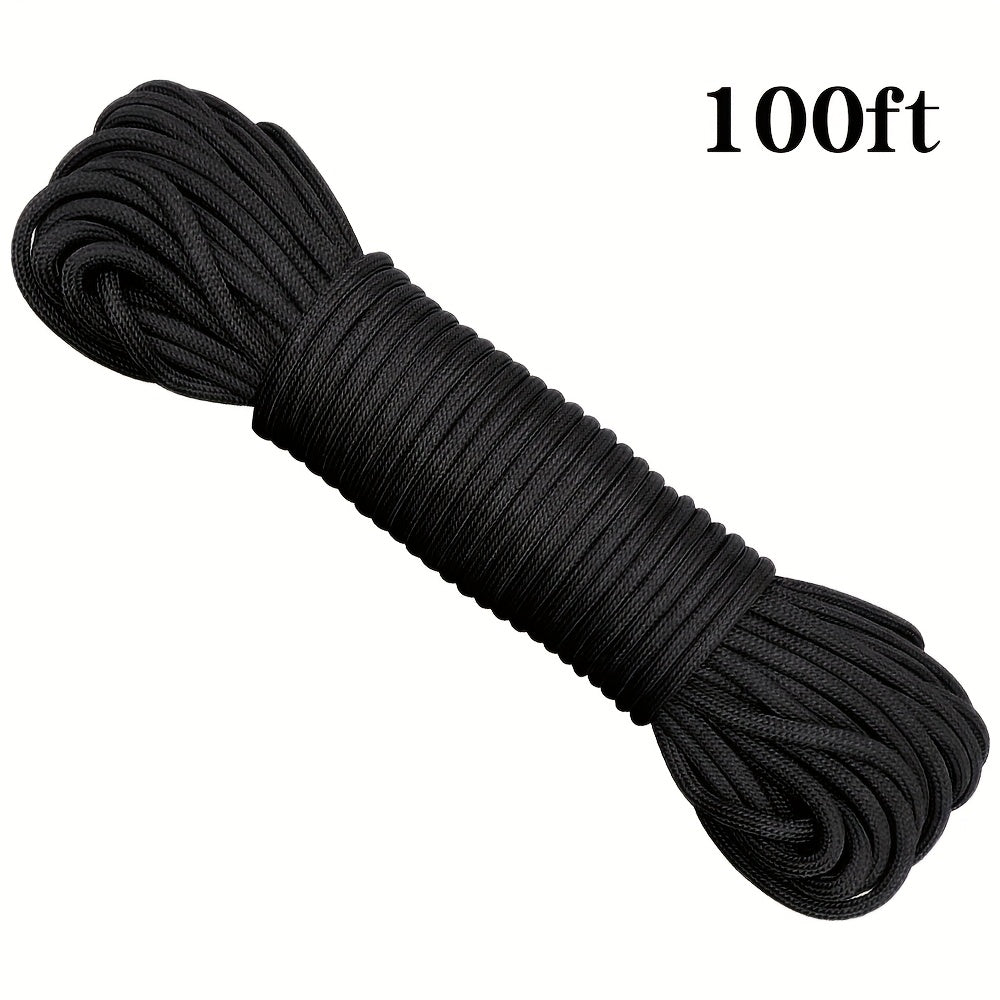50ft-1000ft Heavy Duty 4mm Nylon Cord with 7 Strands Core Multipurpose Cloth Rope Cord for Clothes Drying, Tent Binding & DIY Crafts, BEKRVIO