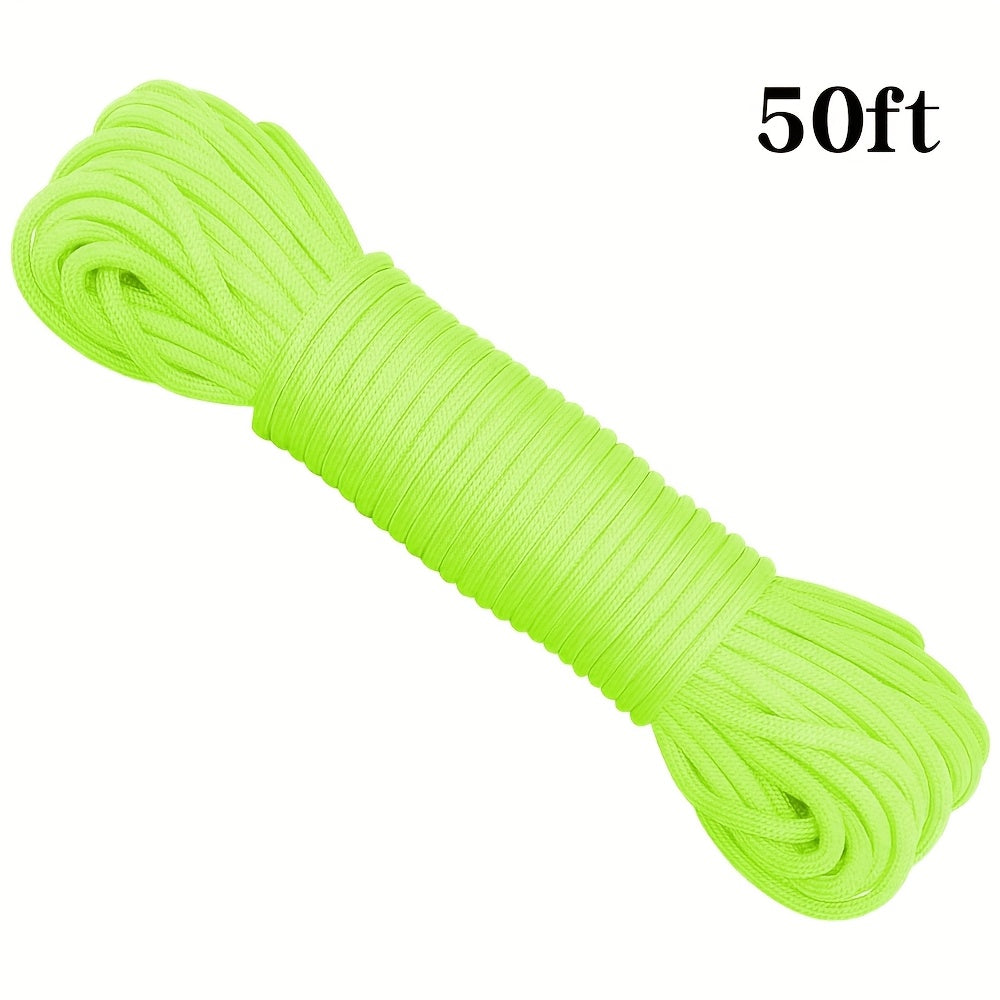 50ft-1000ft Heavy Duty 4mm Nylon Cord with 7 Strands Core Multipurpose Cloth Rope Cord for Clothes Drying, Tent Binding & DIY Crafts, BEKRVIO