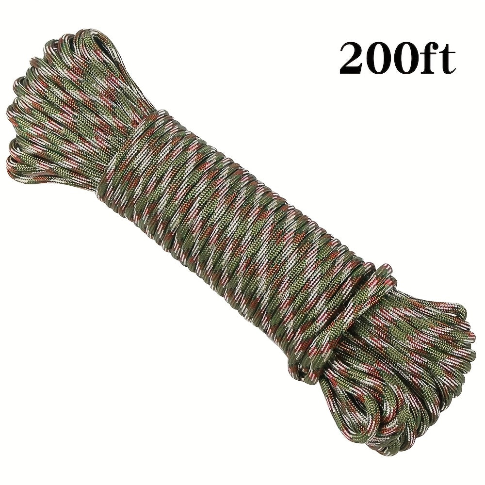 50ft-1000ft Heavy Duty 4mm Nylon Cord with 7 Strands Core Multipurpose Cloth Rope Cord for Clothes Drying, Tent Binding & DIY Crafts, BEKRVIO