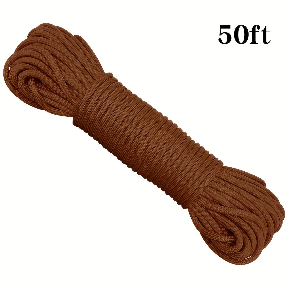 50ft-1000ft Heavy Duty 4mm Nylon Cord with 7 Strands Core Multipurpose Cloth Rope Cord for Clothes Drying, Tent Binding & DIY Crafts, BEKRVIO