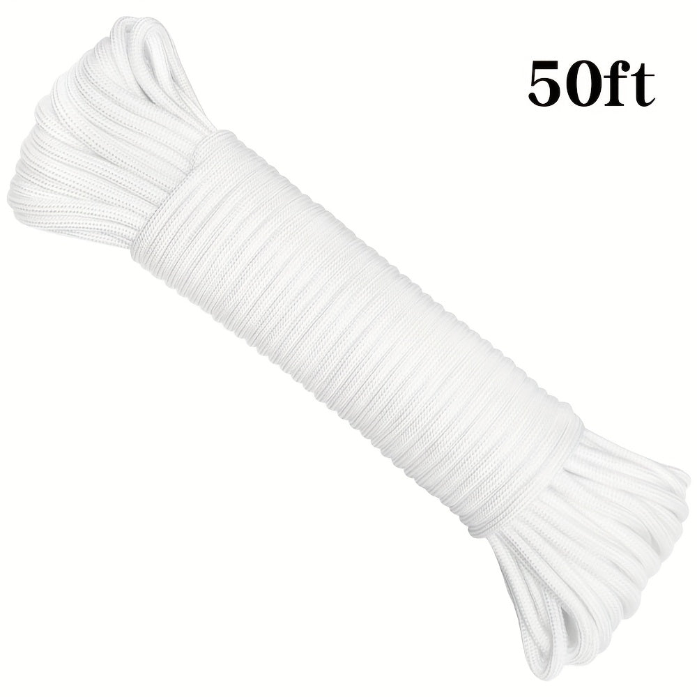 50ft-1000ft Heavy Duty 4mm Nylon Cord with 7 Strands Core Multipurpose Cloth Rope Cord for Clothes Drying, Tent Binding & DIY Crafts, BEKRVIO