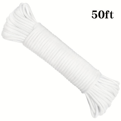 50ft-1000ft Heavy Duty 4mm Nylon Cord with 7 Strands Core Multipurpose Cloth Rope Cord for Clothes Drying, Tent Binding & DIY Crafts, BEKRVIO