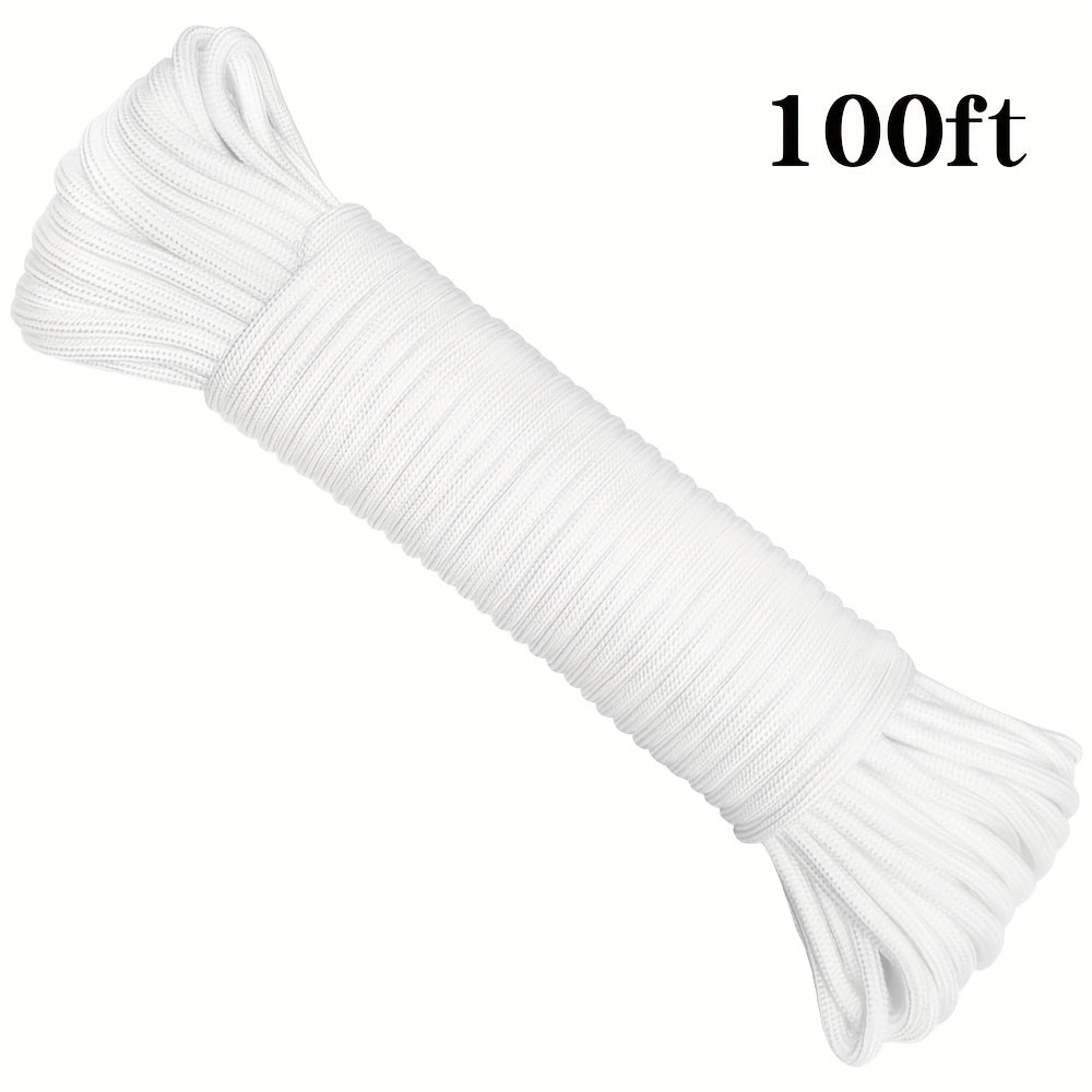50ft-1000ft Heavy Duty 4mm Nylon Cord with 7 Strands Core Multipurpose Cloth Rope Cord for Clothes Drying, Tent Binding & DIY Crafts, BEKRVIO