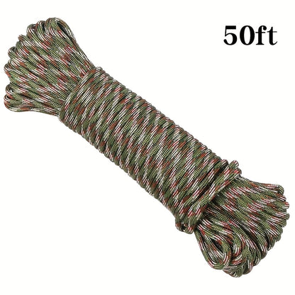 50ft-1000ft Heavy Duty 4mm Nylon Cord with 7 Strands Core Multipurpose Cloth Rope Cord for Clothes Drying, Tent Binding & DIY Crafts, BEKRVIO
