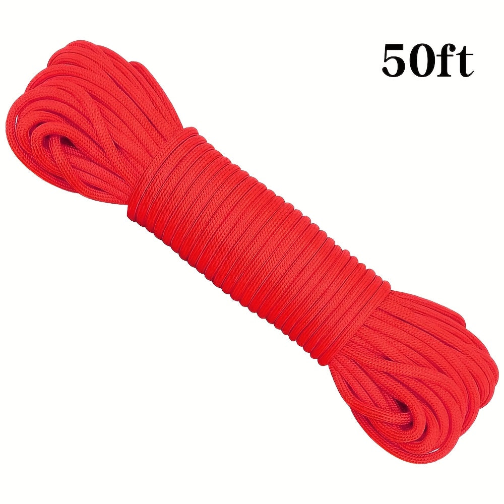 50ft-1000ft Heavy Duty 4mm Nylon Cord with 7 Strands Core Multipurpose Cloth Rope Cord for Clothes Drying, Tent Binding & DIY Crafts, BEKRVIO
