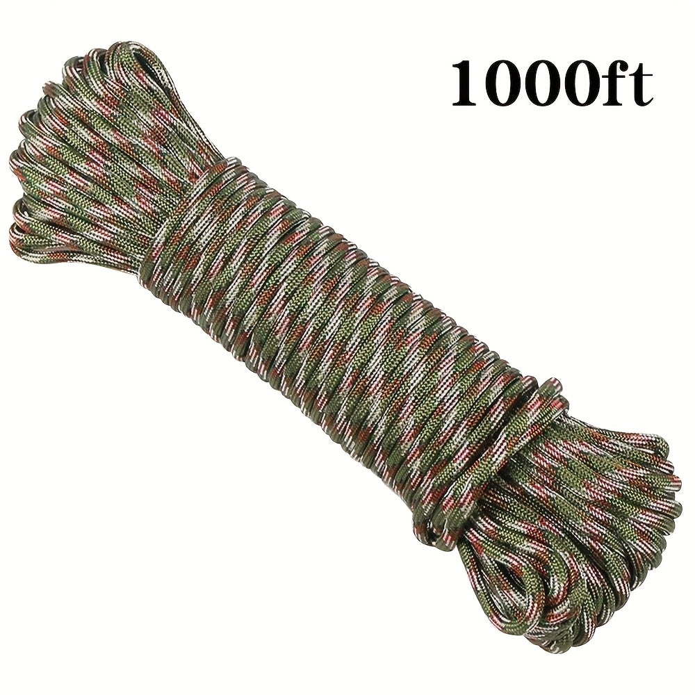 50ft-1000ft Heavy Duty 4mm Nylon Cord with 7 Strands Core Multipurpose Cloth Rope Cord for Clothes Drying, Tent Binding & DIY Crafts, BEKRVIO
