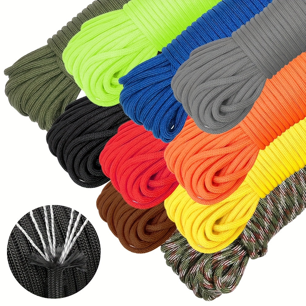 50ft-1000ft Heavy Duty 4mm Nylon Cord with 7 Strands Core Multipurpose Cloth Rope Cord for Clothes Drying, Tent Binding & DIY Crafts, BEKRVIO