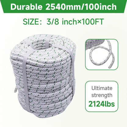 High-strength WALTYOTUR | 3\u002F8 In X 100 Ft | Polyester | High-strength | Tree Work Rope For Sailboat Camping And Horticultural Farm Operations | 2124 Lbs. Maximum Pull