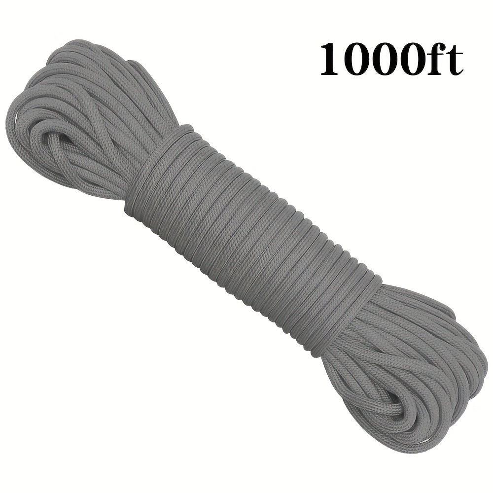 50ft-1000ft Heavy Duty 4mm Nylon Cord with 7 Strands Core Multipurpose Cloth Rope Cord for Clothes Drying, Tent Binding & DIY Crafts, BEKRVIO