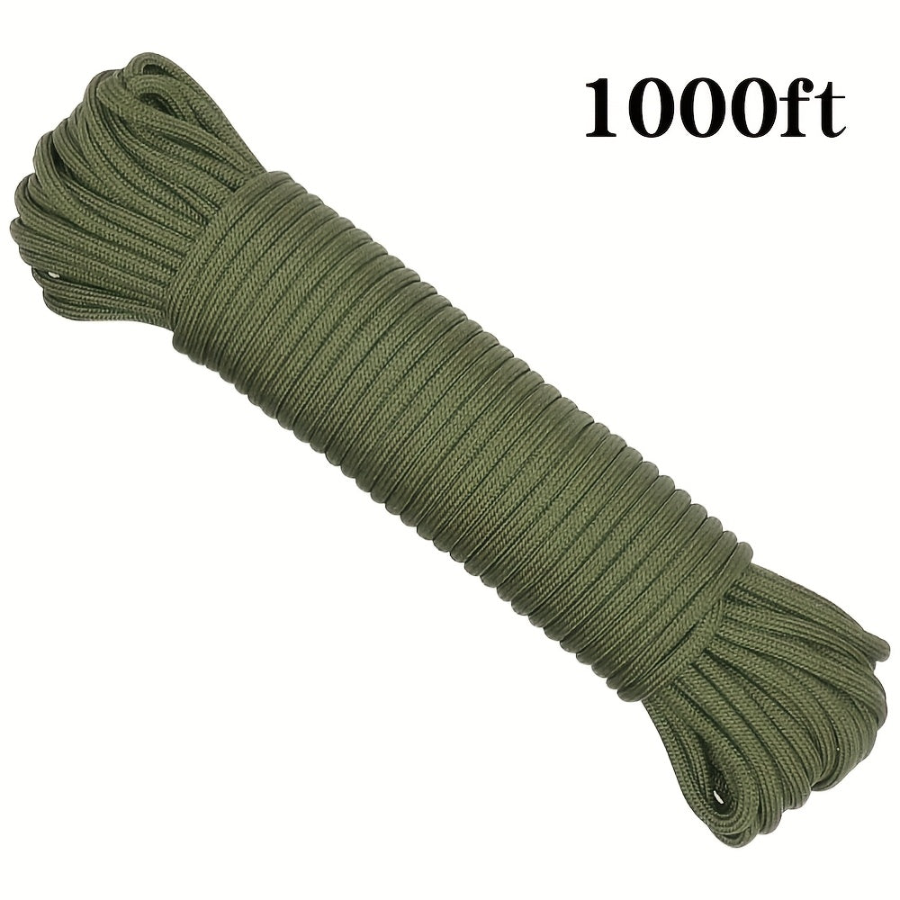 50ft-1000ft Heavy Duty 4mm Nylon Cord with 7 Strands Core Multipurpose Cloth Rope Cord for Clothes Drying, Tent Binding & DIY Crafts, BEKRVIO