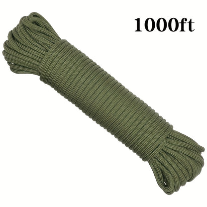 50ft-1000ft Heavy Duty 4mm Nylon Cord with 7 Strands Core Multipurpose Cloth Rope Cord for Clothes Drying, Tent Binding & DIY Crafts, BEKRVIO