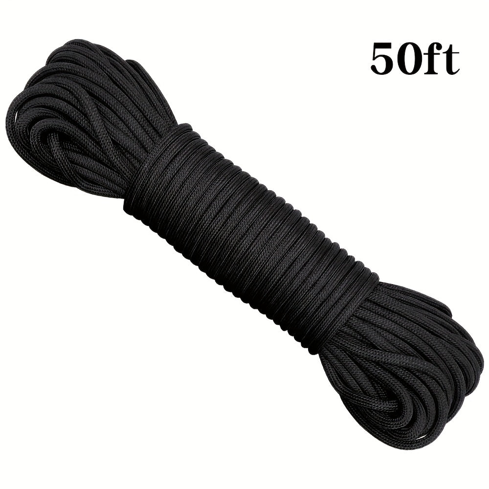 50ft-1000ft Heavy Duty 4mm Nylon Cord with 7 Strands Core Multipurpose Cloth Rope Cord for Clothes Drying, Tent Binding & DIY Crafts, BEKRVIO