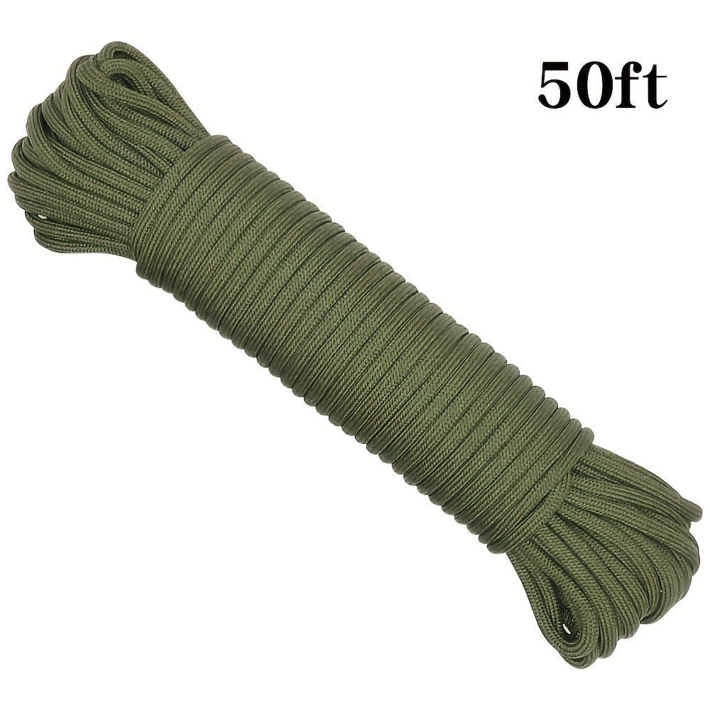 50ft-1000ft Heavy Duty 4mm Nylon Cord with 7 Strands Core Multipurpose Cloth Rope Cord for Clothes Drying, Tent Binding & DIY Crafts, BEKRVIO