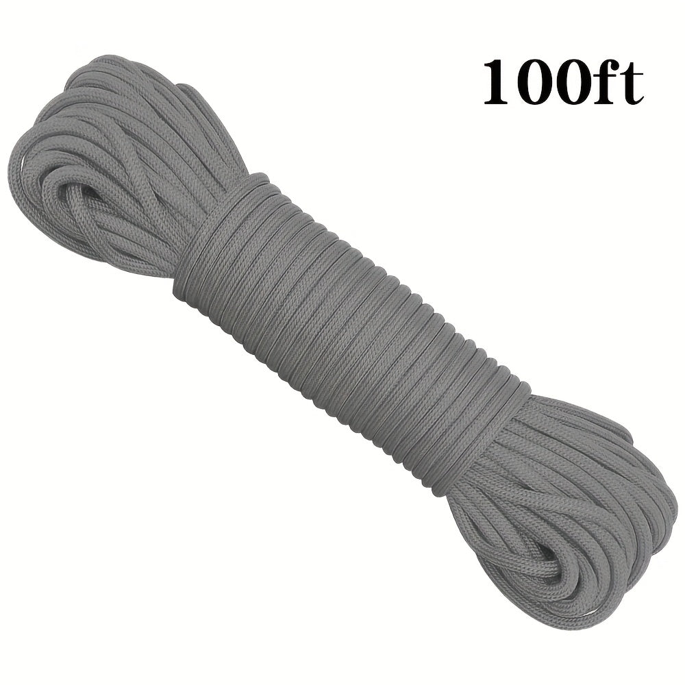 50ft-1000ft Heavy Duty 4mm Nylon Cord with 7 Strands Core Multipurpose Cloth Rope Cord for Clothes Drying, Tent Binding & DIY Crafts, BEKRVIO