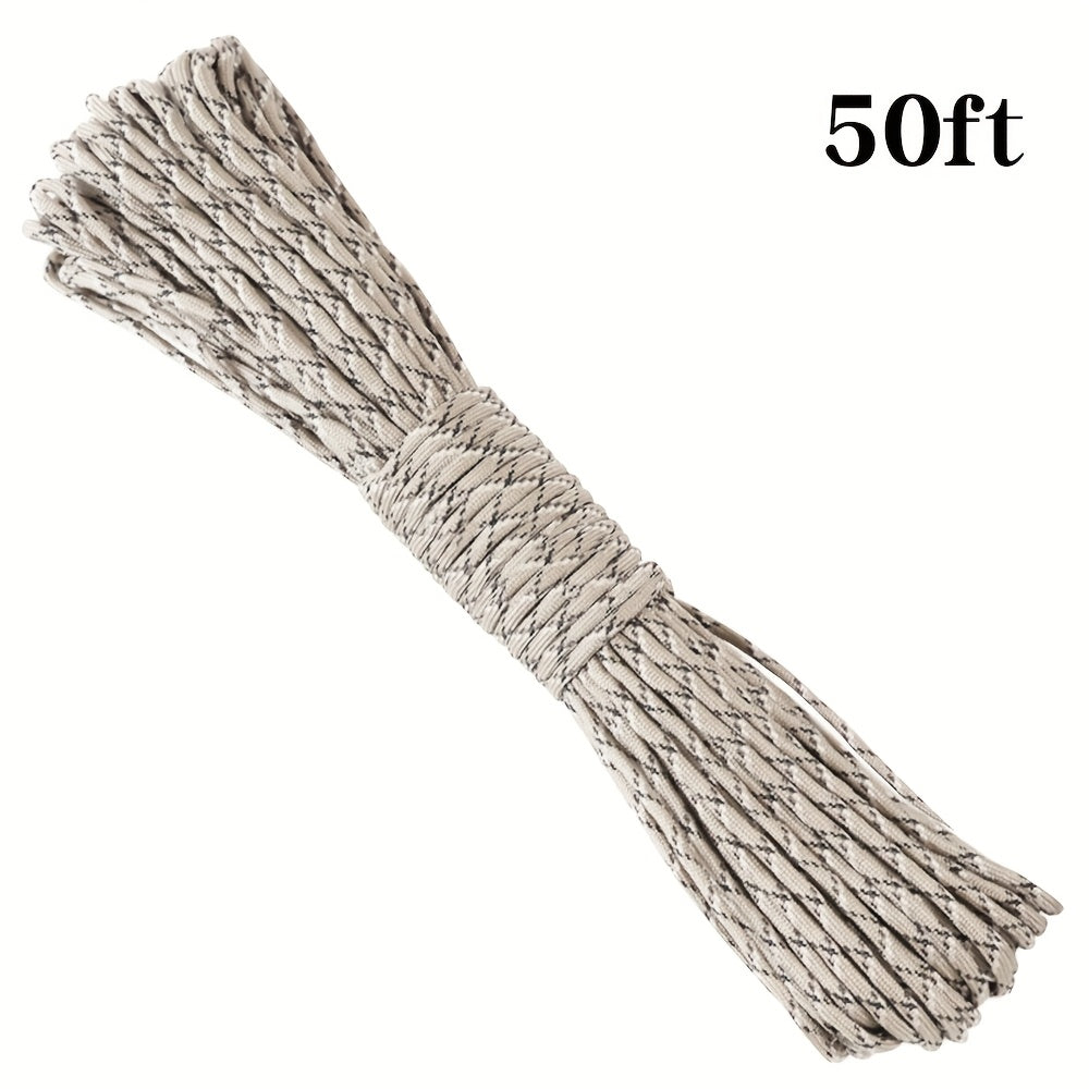 50ft-1000ft Heavy Duty 4mm Nylon Cord with 7 Strands Core Multipurpose Cloth Rope Cord for Clothes Drying, Tent Binding & DIY Crafts, BEKRVIO