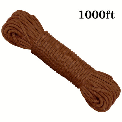 50ft-1000ft Heavy Duty 4mm Nylon Cord with 7 Strands Core Multipurpose Cloth Rope Cord for Clothes Drying, Tent Binding & DIY Crafts, BEKRVIO