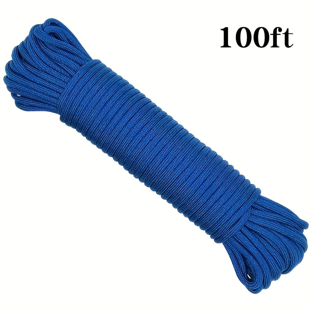 50ft-1000ft Heavy Duty 4mm Nylon Cord with 7 Strands Core Multipurpose Cloth Rope Cord for Clothes Drying, Tent Binding & DIY Crafts, BEKRVIO