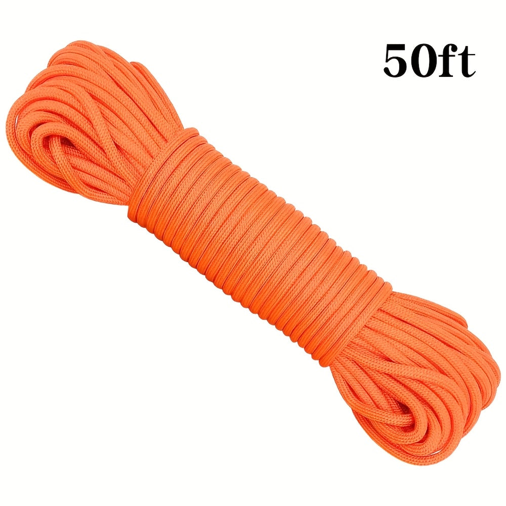 50ft-1000ft Heavy Duty 4mm Nylon Cord with 7 Strands Core Multipurpose Cloth Rope Cord for Clothes Drying, Tent Binding & DIY Crafts, BEKRVIO