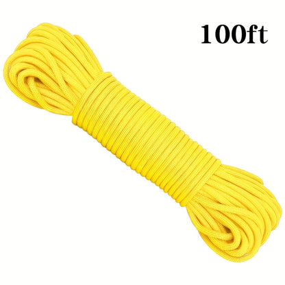 50ft-1000ft Heavy Duty 4mm Nylon Cord with 7 Strands Core Multipurpose Cloth Rope Cord for Clothes Drying, Tent Binding & DIY Crafts, BEKRVIO