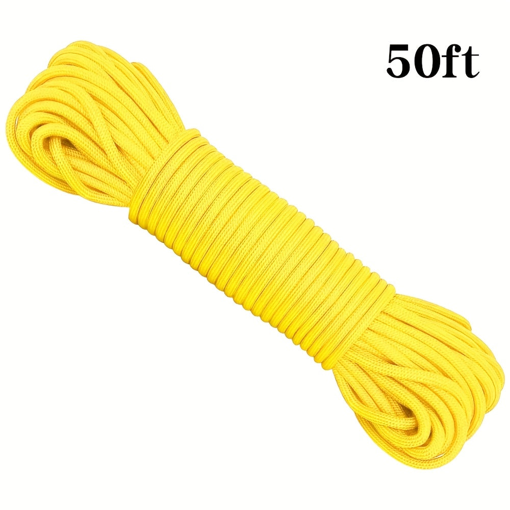 50ft-1000ft Heavy Duty 4mm Nylon Cord with 7 Strands Core Multipurpose Cloth Rope Cord for Clothes Drying, Tent Binding & DIY Crafts, BEKRVIO