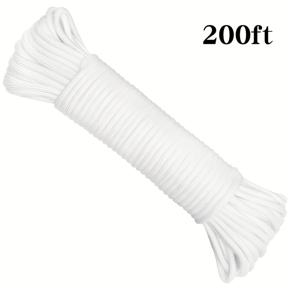 50ft-1000ft Heavy Duty 4mm Nylon Cord with 7 Strands Core Multipurpose Cloth Rope Cord for Clothes Drying, Tent Binding & DIY Crafts, BEKRVIO