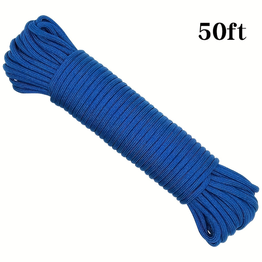 50ft-1000ft Heavy Duty 4mm Nylon Cord with 7 Strands Core Multipurpose Cloth Rope Cord for Clothes Drying, Tent Binding & DIY Crafts, BEKRVIO