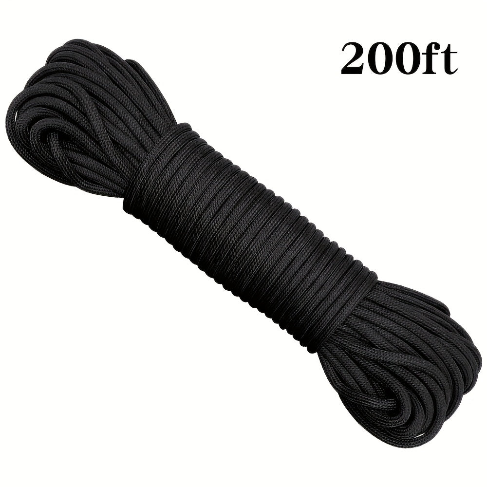 50ft-1000ft Heavy Duty 4mm Nylon Cord with 7 Strands Core Multipurpose Cloth Rope Cord for Clothes Drying, Tent Binding & DIY Crafts, BEKRVIO
