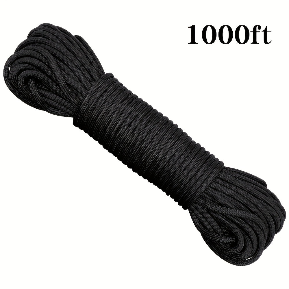 50ft-1000ft Heavy Duty 4mm Nylon Cord with 7 Strands Core Multipurpose Cloth Rope Cord for Clothes Drying, Tent Binding & DIY Crafts, BEKRVIO