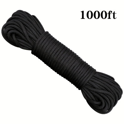 50ft-1000ft Heavy Duty 4mm Nylon Cord with 7 Strands Core Multipurpose Cloth Rope Cord for Clothes Drying, Tent Binding & DIY Crafts, BEKRVIO