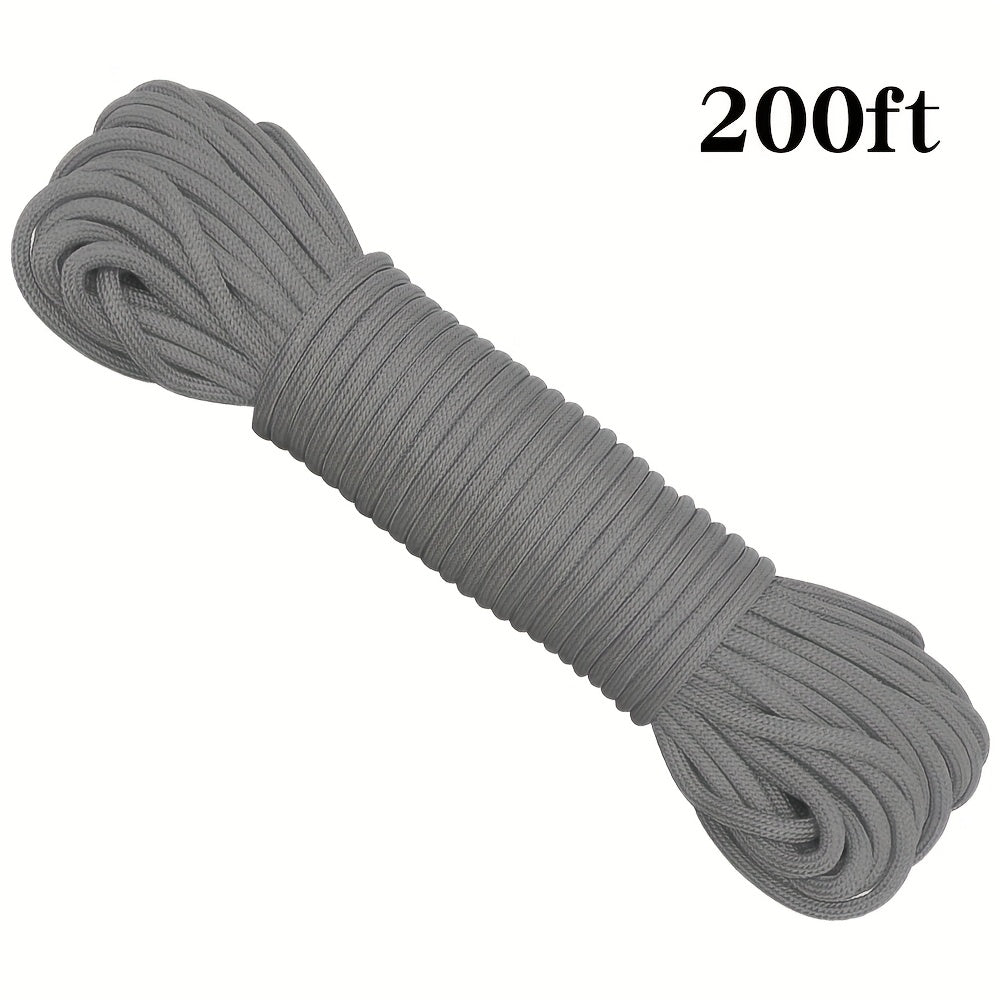 50ft-1000ft Heavy Duty 4mm Nylon Cord with 7 Strands Core Multipurpose Cloth Rope Cord for Clothes Drying, Tent Binding & DIY Crafts, BEKRVIO