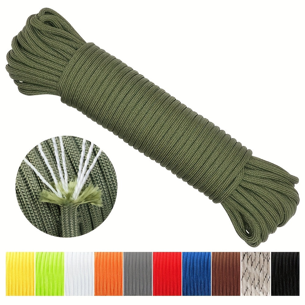 50ft-1000ft Heavy Duty 4mm Nylon Cord with 7 Strands Core Multipurpose Cloth Rope Cord for Clothes Drying, Tent Binding & DIY Crafts, BEKRVIO